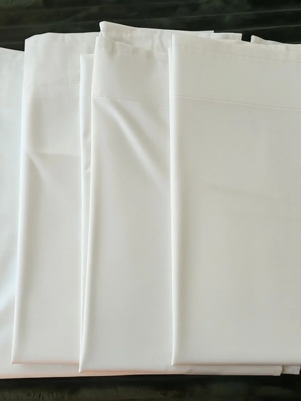 Elegant White Window Curtains - Soft Velvet Drapery Room Darkening Panels